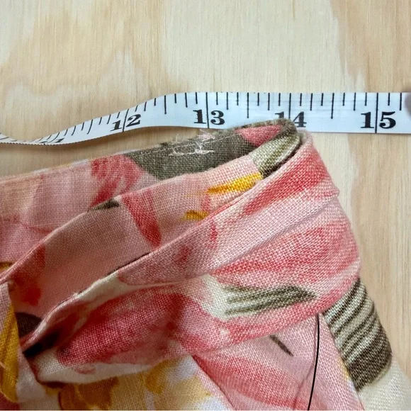 Joie Jaklynn Tropical Linen Tie Waist Shorts NWT Size 4 - Picture 8 of 12